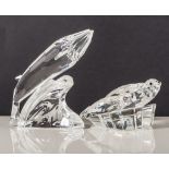 Swarovski Crystal, two Mother and Child Trilogy figures; including 'Seals, Save Me' 1991,