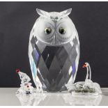 Swarovski Crystal, an assortment of faceted crystal figures, various series,