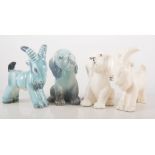 Beswick, Old Staffordshire Dogs, 1933/55, Lollopy Dog, blue and white 1936/69, 454, Goats,