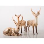 Beswick - Stag, 981, 1942/97, Stag, 954, 1941/75, Doe, 999a, 1943/97, Fawn, 1000b, 1955/97.