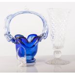 Collection of cut and moulded glass bowls, vases, etc.