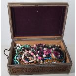 Band necklaces in an Indian teak box.