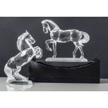 Swarovski Crystal, two Horses on Parade series figures; 'Arabian Stallion' and 'White Stallion',