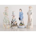 Continental porcelain figures, and other china ornaments, (a quantity).
