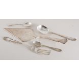A cased canteen of electroplated fish knives and forks;