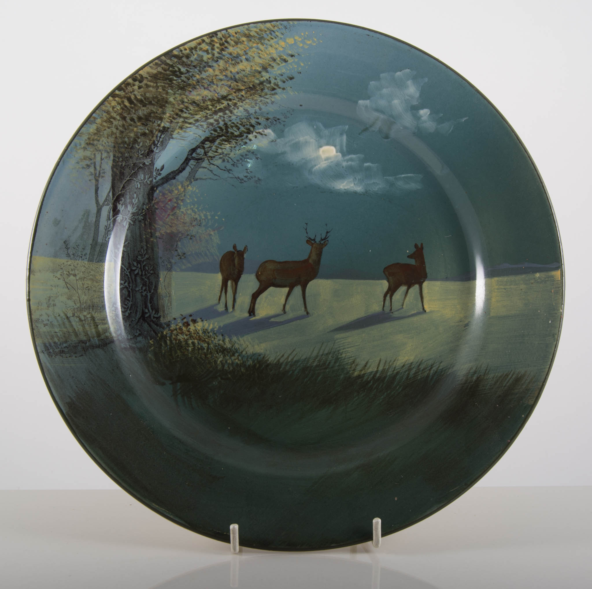 Royal Doulton landscape series ware plate, diameter 27cm, another silhouette landscape plate,