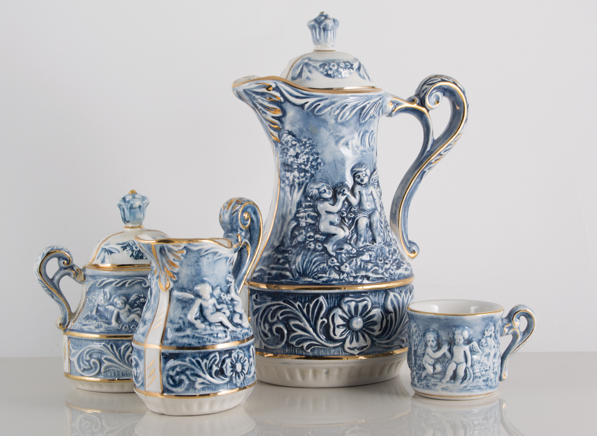 Capodimonte six place coffee set. - Image 2 of 2