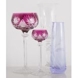 Three boxes of assorted glassware,