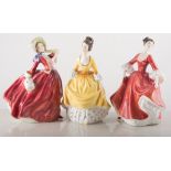 Royal Doulton figure "Ascot" HN2356,15cm, and other Royal Doulton and Coalport figures,