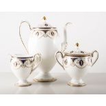 Wedgwood coffee set for six, including pot, cans, saucers, milk jug and sugar,