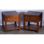 Pair of modern bedside cabinets.