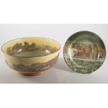 Royal Doulton series ware bowl, The Jackdaw of Rheims, diameter 23cm, a landscape bowl,
