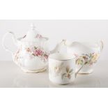 Royal Doulton Yorkshire Rose pattern teaset, Colclough teaset and other teawares.