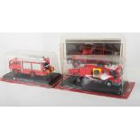 A collection of Del Prado scale model fire engines, many boxed and in blister packs,