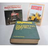 Motor car repair books and other books relating to cars. (quantity in two boxes).