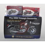 Franklin Mint Precision Model, The 1969 Triumph Bonneville motorcycle scale model, 1:10 scale,