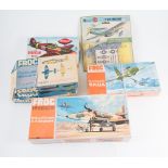 Plastic model kits, to include Airfix, Keilkraft, Frog and others, mostly aircraft kits,