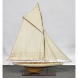 Large model sale, J-class schooner pond yacht. 160cm in length.