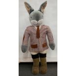Merrythought shop display hare, 136cm tall,