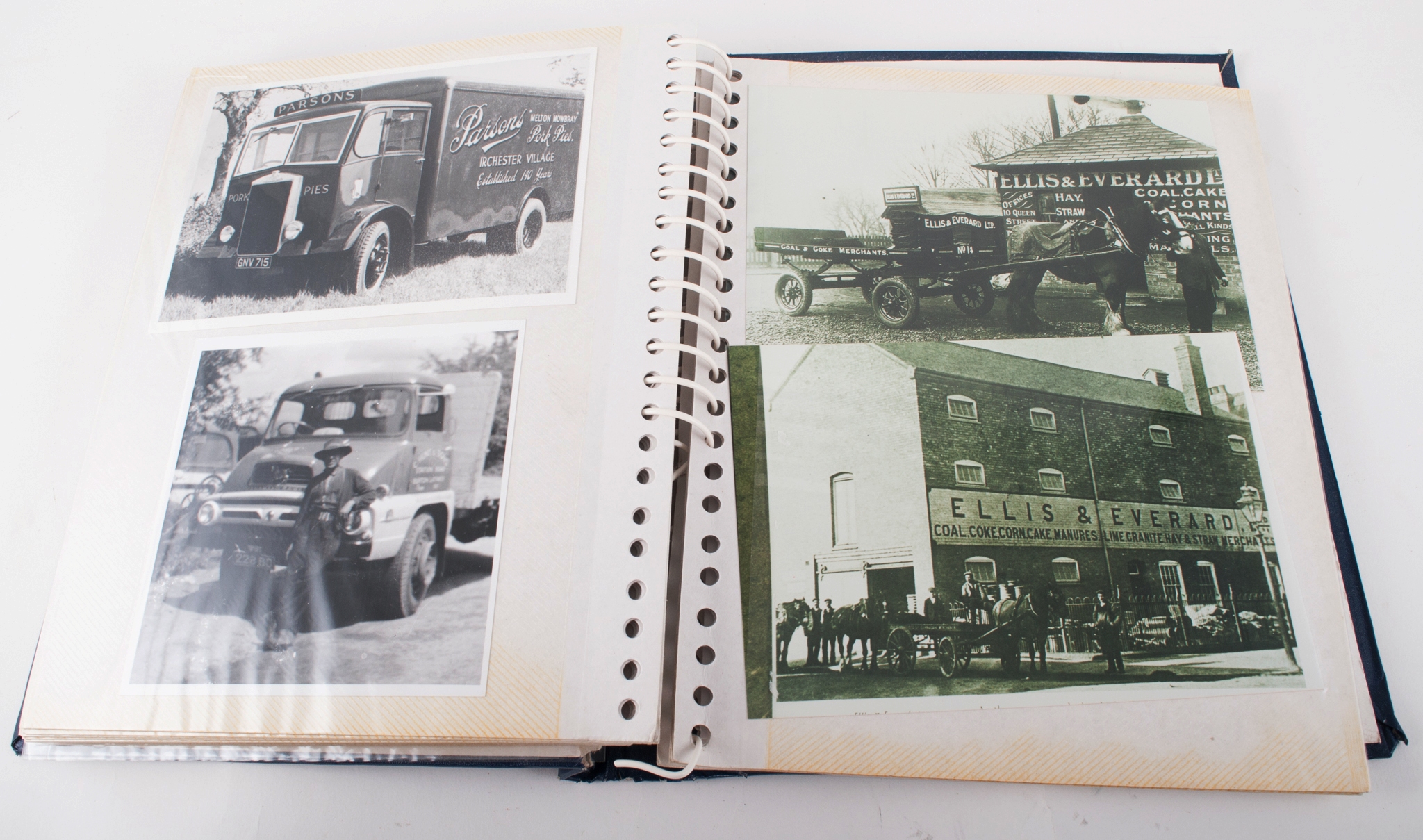 Fourteen albums of photographs and prints of vintage lorries, vans etc, approximately 1800 images,