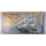 Revell plastic model kit 'USS Constitution' ship, Mickey Mouse plastic figure (broken head),