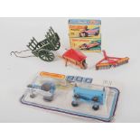 Diecast farming vehicles, to include Dinky and Britains, lead farm animals and scenery,