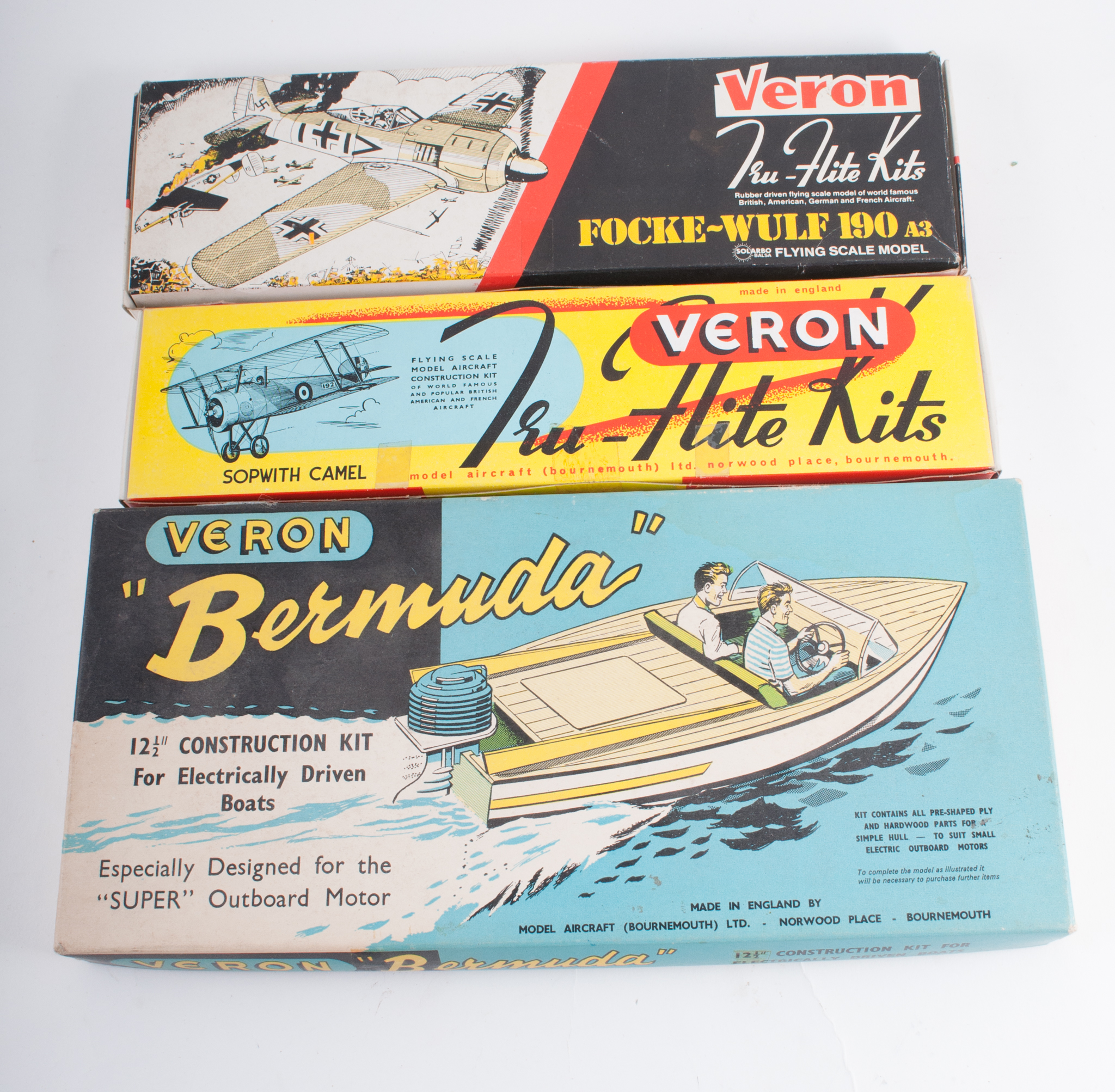 Model boats and planes, by Veron and Keilkraft, to include 'Bermuda' skid bot,