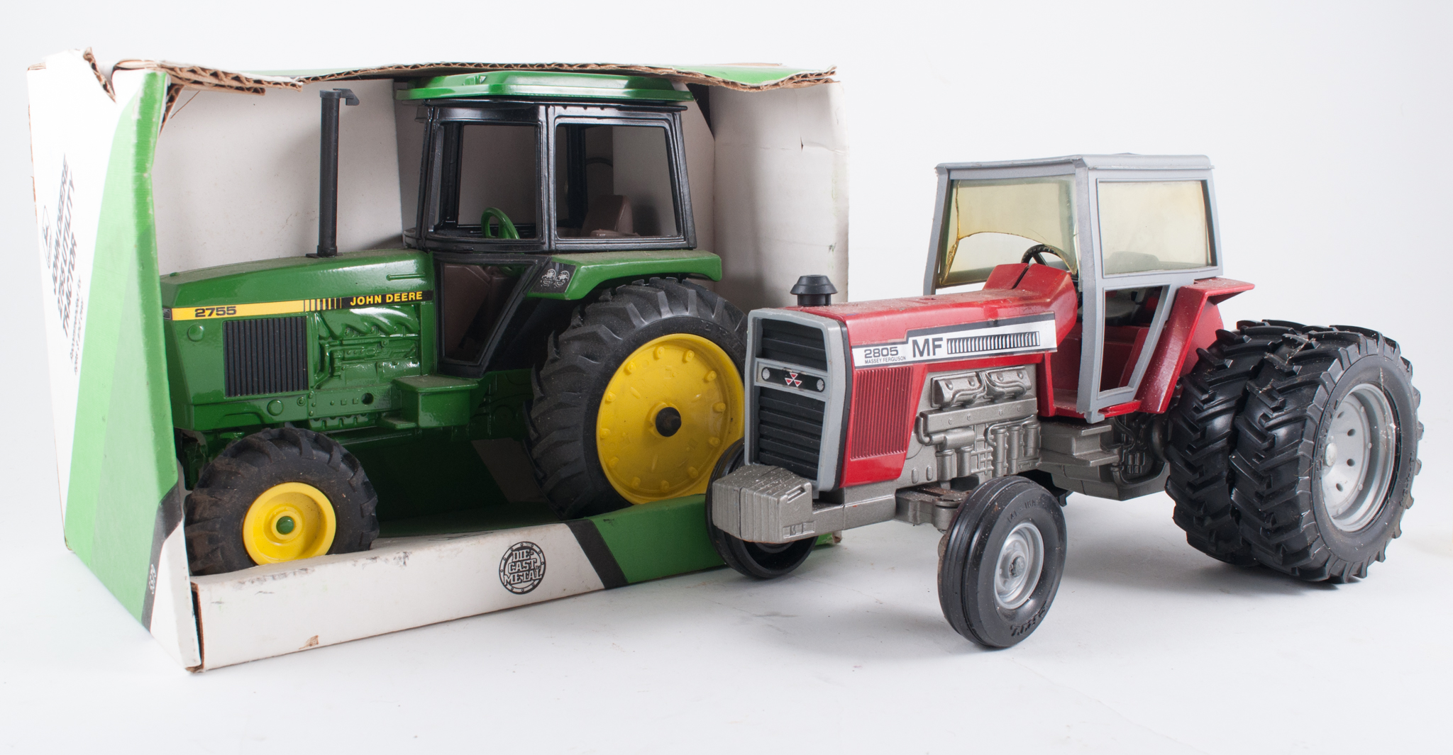 Large scale metal model tractors by Ertl, John Deere 2744 Utility tractor (boxed),