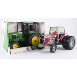 Large scale metal model tractors by Ertl, John Deere 2744 Utility tractor (boxed),