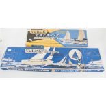Three model boat kits, Veron Catakit 'Catamaran', Veronic 27" Bermuda Rig and Hard Chine Yacht, (3).