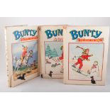 Children's annuals and books, including early Bunty books with dust jackets, etc. (one box).