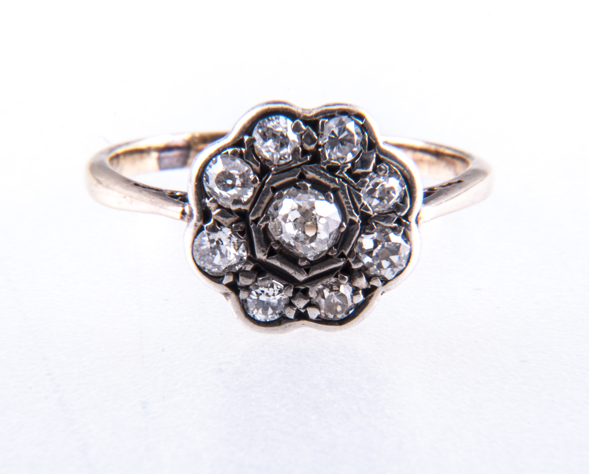 A diamond cluster ring,