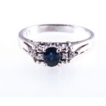 A sapphire and diamond ring,