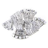 A diamond set brooch,