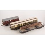 Scratch built O gauge carriages, Lima, Peco carriages, O gauge points, track and wagons,