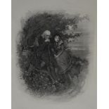 Dickensian interest - A collection of illustrated monochrome prints featuring Dickensian characters,