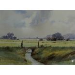 Edward Wilford, Three farming landscapes, watercolour, signed and dated, the largest 29 x 39cm.(3).