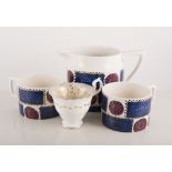 Six pieces of Portmeirion teaware, two other 19th century cups and saucers, miscellaneous plates,