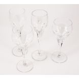 Suite of table glassware,