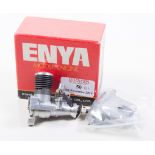 Two R/C glow engines, AP15 and ENYA 06,