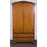 Burr walnut bedroom suite, Queen Anne style,