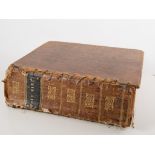 Leather bound bible, c1761, Needs restoration.