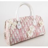 Christian Dior - Girly Boston Handbag in pink and white