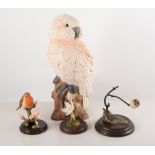 Country Artists, Broadway Birds hand painted figures, Parrot, Budgies, all boxed, (9).