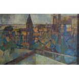 Joan Roobottom, one oil on board and one watercolour, 27 x 56cm and 37 x 59cm, (2).