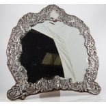 Silver boudoir easel mirror,
