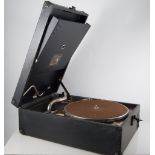 A HMV black box gramophone, model 101.