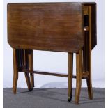 Edwardian mahogany Sutherland drop-leaf table.