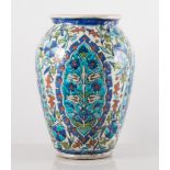 Persian pottery Isnik vase, height 27cm.