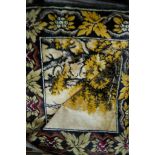 Machine made chenille wall hanging - autumn woodland scene with ponies